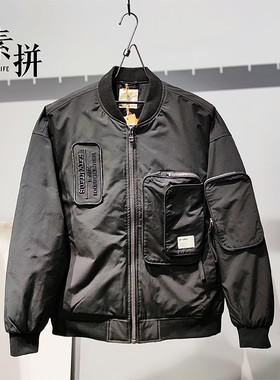 素拼男装冬季羽绒服纯色短款宽松简约通勤保暖SPAYR15895A