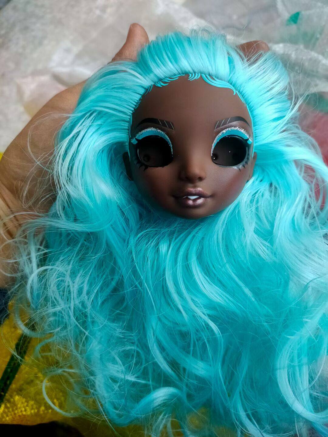 史莱姆惊喜大姐姐娃娃头长发改妆练习娃娃配件道具女孩玩具礼物