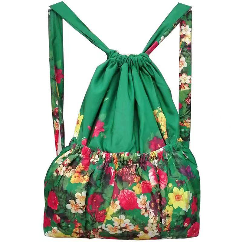 轻便抽绳束口袋花布包中老年双肩包买菜购物袋大容量防水背包旅行,箱包皮具/热销女包/男包,双肩背包,淘宝优惠券,粉丝福利购,淘宝优惠卷