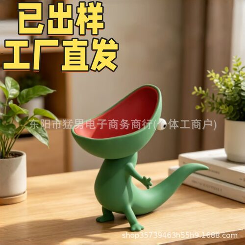 跨境新品 Lizard Soap Holder 蜥蜴张嘴香皂盒装饰树脂工艺品摆件