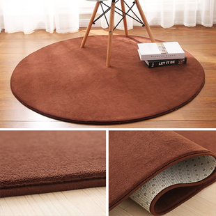 清仓圆形地毯卧室床边瑜伽毯吊篮藤椅地垫脚垫吊椅珊瑚绒短绒地垫