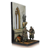 二战欧洲兵人带地台 兵人 原特 树脂手办 白模 1798