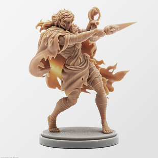 38mm  Beauty Soldier 男武士 树脂兵人(原特白模) A-1837