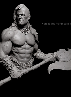 1/12 持斧武士半身像 树脂兵人白模(自家原特) A-265