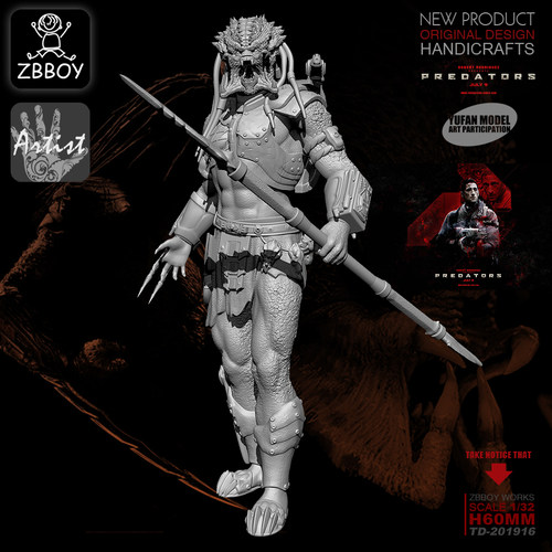 ZBBOY(监制) 1/32拼装模型战士 树脂兵人白模 TD-201916