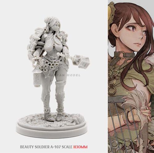 30MM KD BEAUTY SOLDIER女神系列(白模) A-107