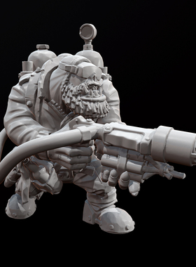 人高 45mm 65mm 虚幻人物兽人喷火兵 TD-6761/3D