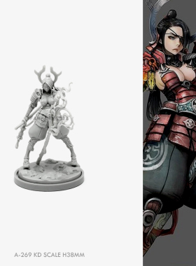 38mm KD幕府女武士 树脂兵人(原特) A-269