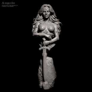 1/10 神女剑士半身像 树脂手办兵人 白模(原特) A-1239