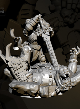 45mm ZBBOY监制 战士与兽人 树脂兵人 白模 TD-4183/3D