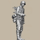 110mm 白模 树脂兵人 2175 二战欧洲陆军兵人