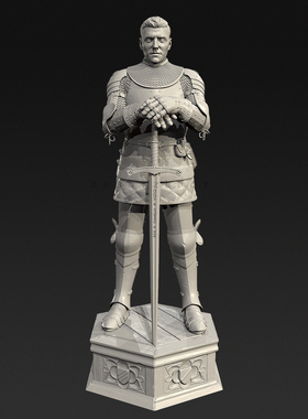 亨利骑士 人高 38mm 50mm 75mm 树脂兵人白模  TD-7655/3D