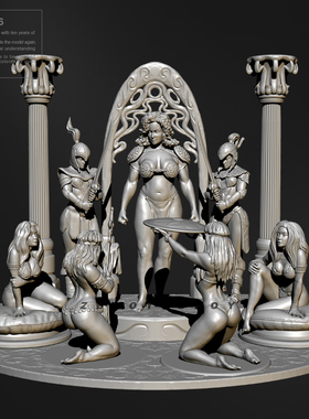 50mm 1/35 ZBBOY监制 女王登基套装 树脂兵人 白模 TD-4086