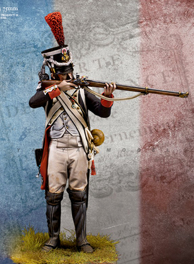 1/24 拿破仑时期步兵 树脂手办 兵人 白模(原特)  A-1385