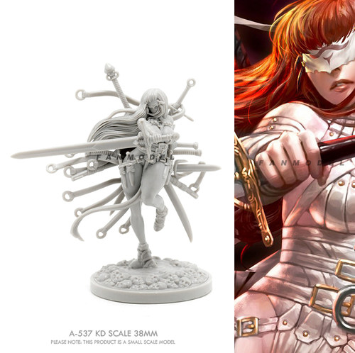38mm  Beauty Soldier 女神系列 树脂兵人(原特白模) A-537