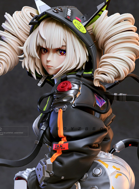 55mm 76mm ZBBOY监制 机轮女孩 树脂兵人 白模 TD-3942