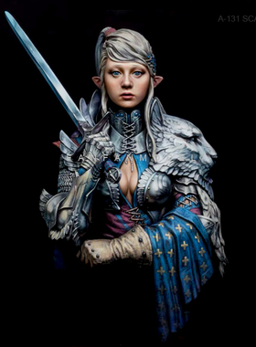 1/10 KULA圣殿骑士的赎罪半身像 树脂兵人白模 A-131