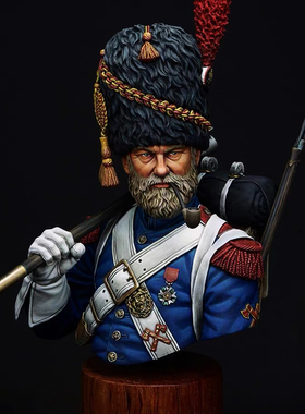 1/10 近代欧洲兵人胸像 树脂手办 兵人 白模(原特)  A-1800