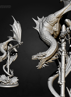 全高90mm 120mm 150mm ZB3D 海龙 树脂白模 TD-6180/3D