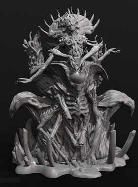 人高 50mm 75mm 枯骨女王 树脂白模 TD-6421B/3D