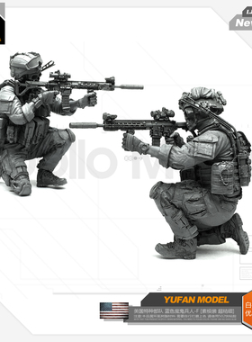 美军特种兵部队 蓝色魔鬼兵人-F树脂模型LJH-06