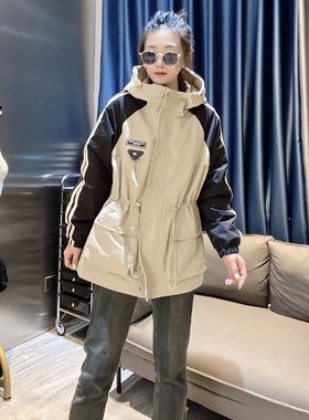 欧货风衣洋气百搭宽松显瘦2023年秋季超火精神拼色原创设计欧洲站