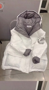 冬季新款羽绒棉服哑光面料宽松撞色洋气百搭大码加厚棉衣好看拉链