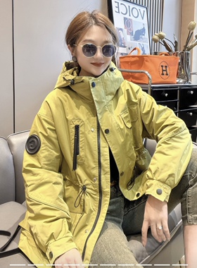 欧货加棉加厚风衣2023秋季显瘦百搭洋气中长款长袖时尚潮流外套女