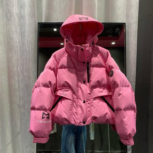 胖mm糖果色棉袄 欧货爆款 连帽宽松洋气百搭个性 冲锋衣棉服2025新款