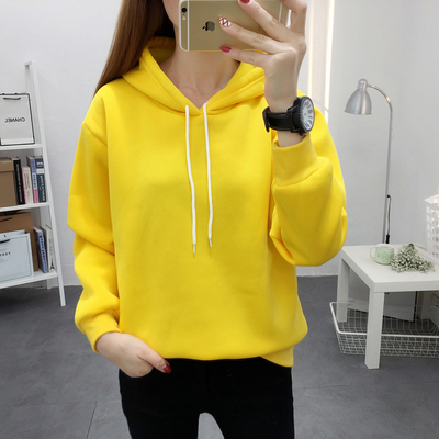 纯色卫衣秋冬新款宽松