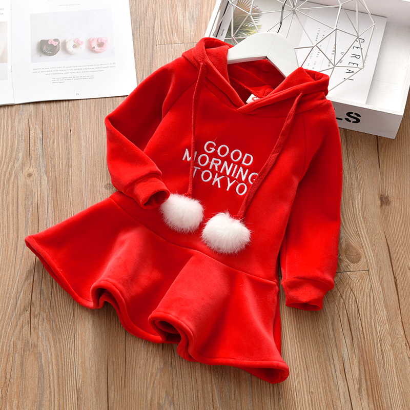 加绒加厚春秋连衣裙女宝宝加厚童裙女童连衣裙 韩版洋气女童冬裙|ruв категории Детская одежда, юбки (новый), платье - от Buy2taobao.com для оказания профессиональной услуги покупки агента Taobao