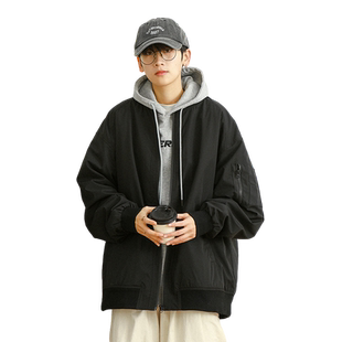 VIISHOW棒球服外套男士春秋新款美式潮流宽松上衣休闲飞行员夹克