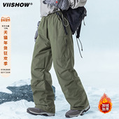 VIISHOW潮牌冬季 防水防风防静电 软壳冲锋羽绒裤 新款 含90白鸭绒
