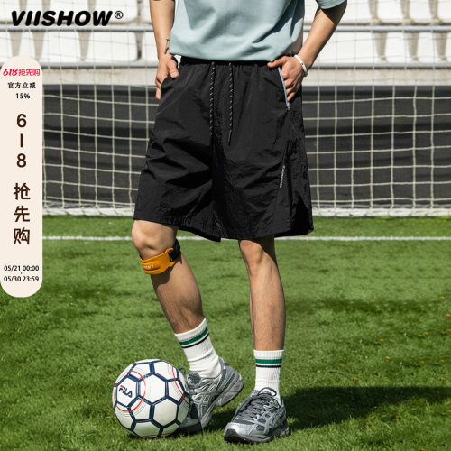 VIISHOW夏季薄款速干防水户外骑行运动宽松短裤潮牌男士冲锋裤子
