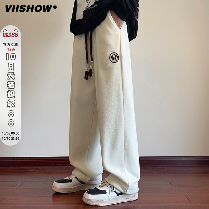 VIISHOW美式重磅摇粒绒卫裤