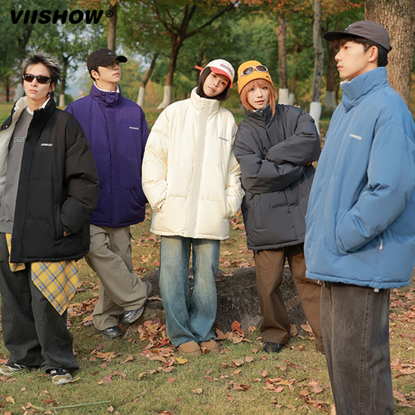 VIISHOW棉衣男士冬外套2025新款加绒加厚棉袄男生面包服立领棉服