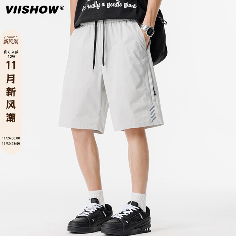 VIISHOW夏季户外速干运动伞兵短裤男女潮牌街头宽松百搭五分裤子
