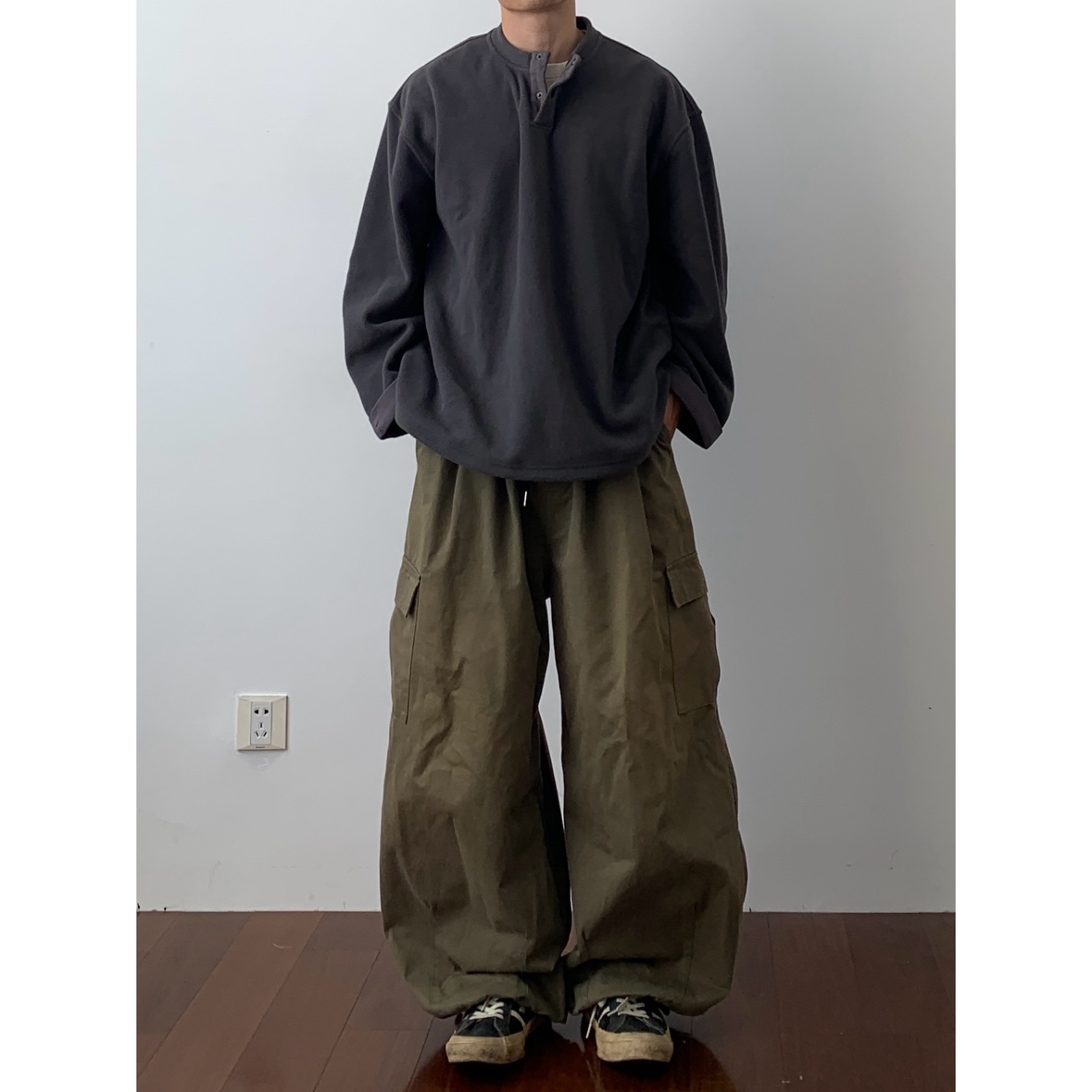 Daily1亨利领抓绒卫衣