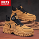回力男鞋 纽扣高帮大黄靴雪地运动登山靴子男款 马丁靴2025新款 冬季
