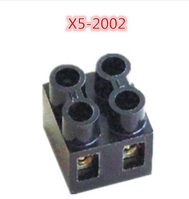 X5-2002接线端子排JX5-2002固定式基座并线条排分线柱20A2P端子台