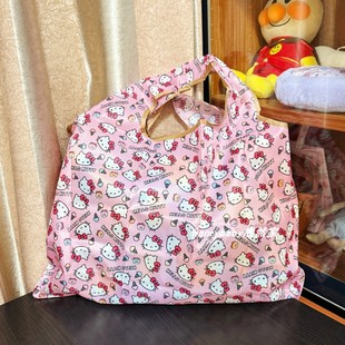 日系kittty大容量可折叠购物袋便携式手提袋环保袋超市买菜袋