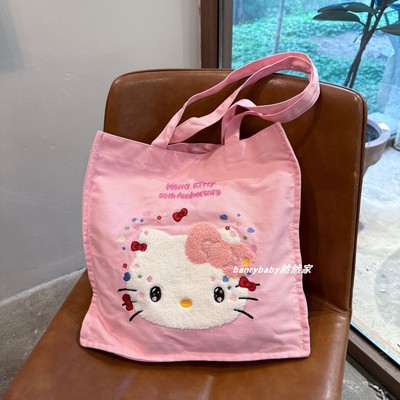 日系可爱kitty刺绣帆布包