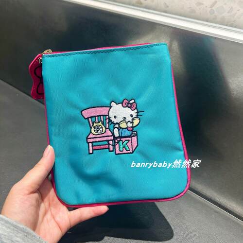 日系新款猫咪刺绣化妆包
