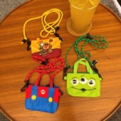 日系可爱卡通马里奥卡套公交证件门禁卡包钥匙收纳斜挎小包可挂脖