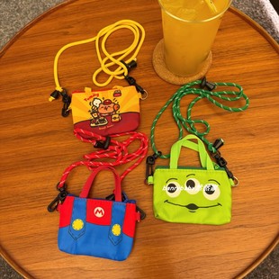 日系可爱卡通马里奥卡套公交证件门禁卡包钥匙收纳斜挎小包可挂脖
