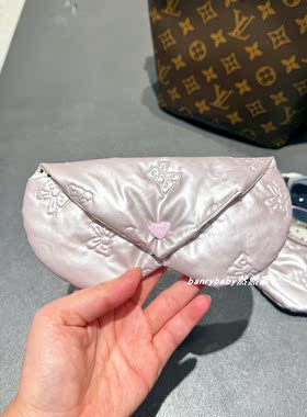 可爱粉色蝴蝶结眼镜收纳包墨镜袋便携防水爱心刺绣眼镜袋