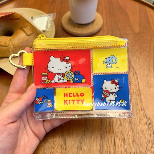 可爱卡通猫咪PVC印花透明卡包