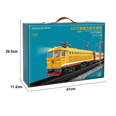 奥乐韶山SS7C型合金电力机车电动黄香蕉仿真轨道火车模型男孩玩具
