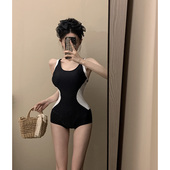 高级感连体新款 泳衣女遮肚显瘦韩ins保守学生度假沙滩少女网红风
