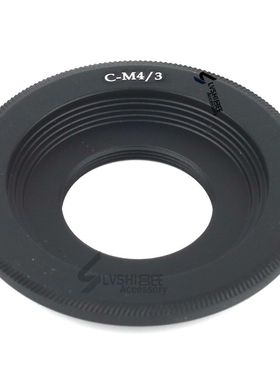 C口电影头黑色C-M4/3转GF1/EPL2/GH2/G3/GF3/EP3/EM10转接环 M43